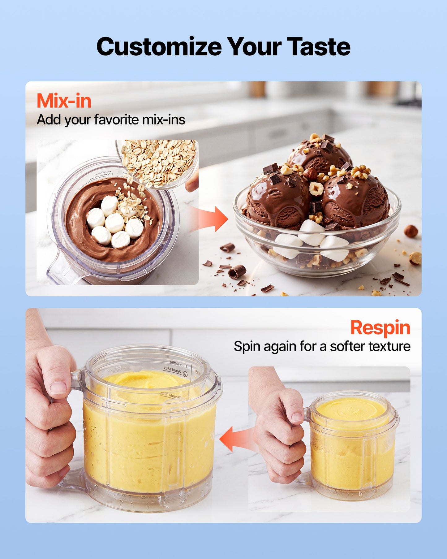 Ice Cream Maker, 7-in-1 Frozen Treat Maker for Gelato, Sorbet,