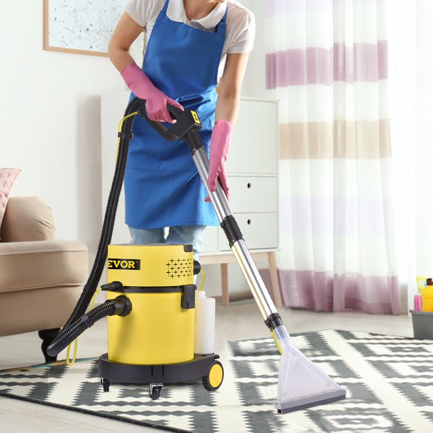 Wet Dry Vacuum Cleaner, 20.1 L 2 Peak HP, 4-in-1 Portable Shop Vacuum