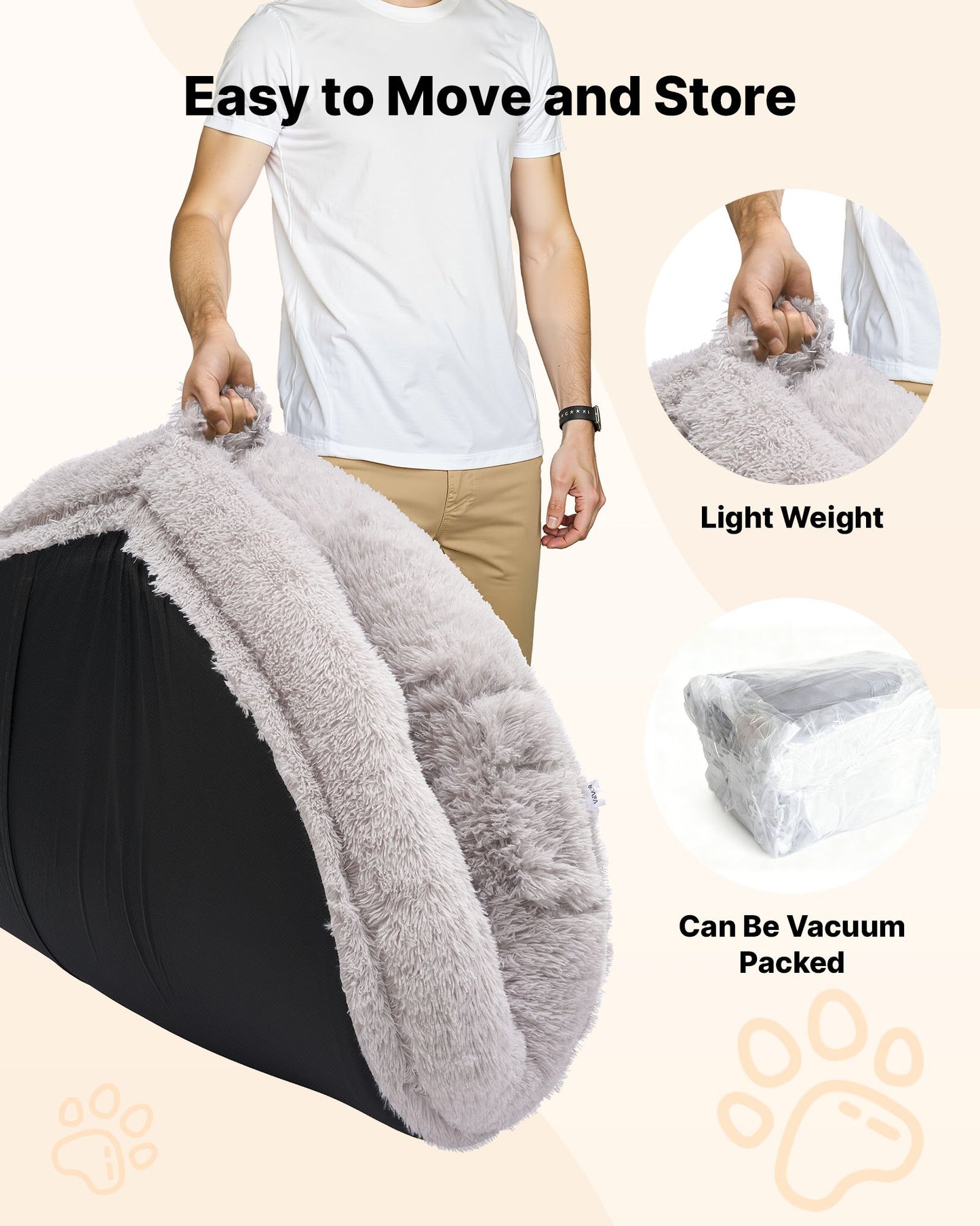 Human Dog Bed, 67.32 x 39.37 x 9.4 inch Orthopedic Memory Foam Human