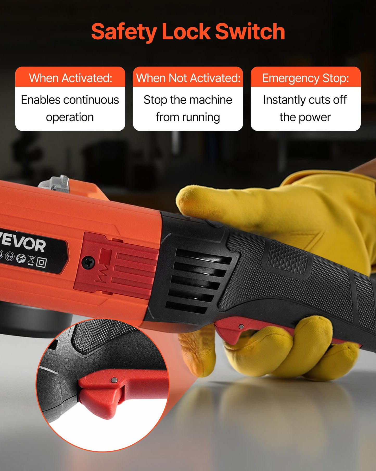 Angle Grinder, 127mm Electric Grinder Power Tool, 5.4Amps 10000RPM