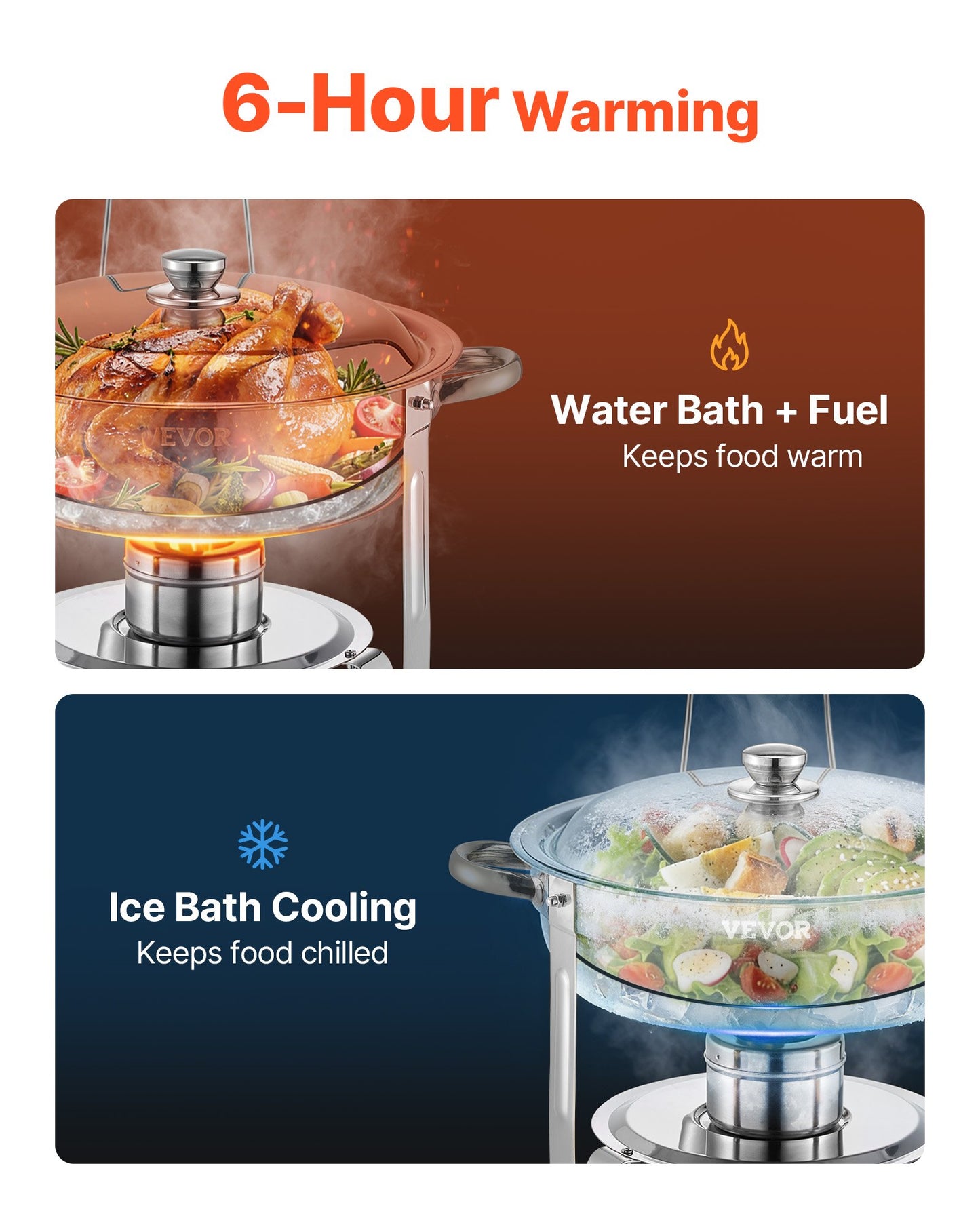Chafing Dish Buffet Set, 5 Qt 4 Pack, Stainless Steel Chafer with 4